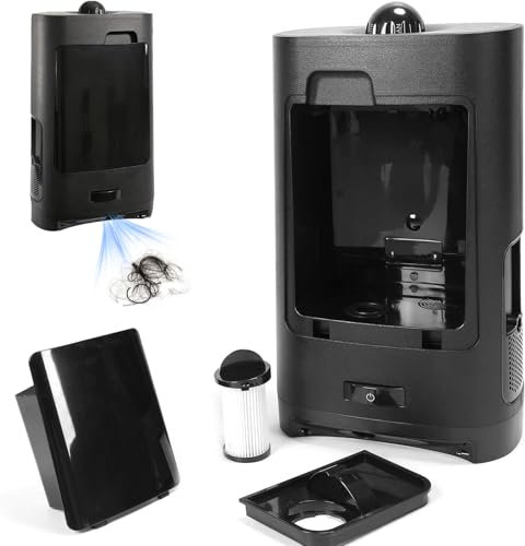 Aspirateur de Salon de Coiffure, aspirateur à Cheveux sans Contact 1400 W avec boîte à poussière de 2,7 L, capteurs automatiques, Poubelle électrique de Salon de Coiffure avec lumière LED et Filtre