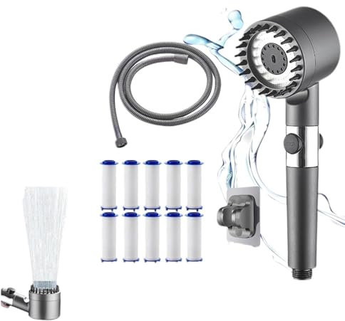 Drivse showerhead,Shower Head High Pressure with Handheld, Shower Head, Turbo Showerhead,One Button Adjustment Shower Head,Turbocharge Handheld Shower Head, for Family bathrooms