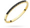 MARKO Goldring Damen 333 Echtgold mit Zirkonia – Verlobungsring Schmuckring Frauen – Gänseblümchen Ring – Wedding Ring – Damenring Gold – Echtgold Schmuck (Schwarzer Zirkonia, 55 (17.5))