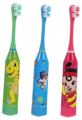 VALICLUD Spazzolino Elettronico Sonico Per Ragazzo Ragazza Fantasie Cartoni Animati Qualità Protezione Gengive Testina Batteria