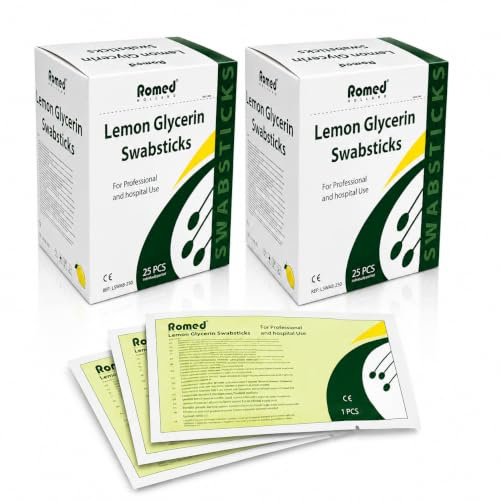Bastoncillos Bucales Prehumedecidos con Glicerina Sabor Limón | 150 Unidades (50 Bolsitas x 3 Bastoncillos) | Alivio Boca Seca | Higiene Oral para Personas Mayores, Dependientes y Cuidados Paliativos