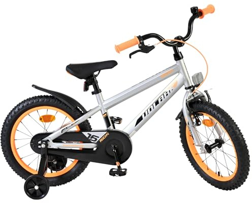 Volare Rocky Kinderrad Jungen, 12-14-16-18 Zoll, 3-7 Jahre | Handbremse & Rücktrittbremse, Abnehmbare Stützräder, Kettenschutz, Reflektoren, Verstellbarer Sattel, Klingel