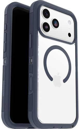 OtterBox Defender Series Pro XT Clear MagSafe Case for iPhone 17 Pro Max, Shockproof, Drop proof, Ultra-Rugged, Protective Case, 7x Tested to Military Standard, Clear/Blue