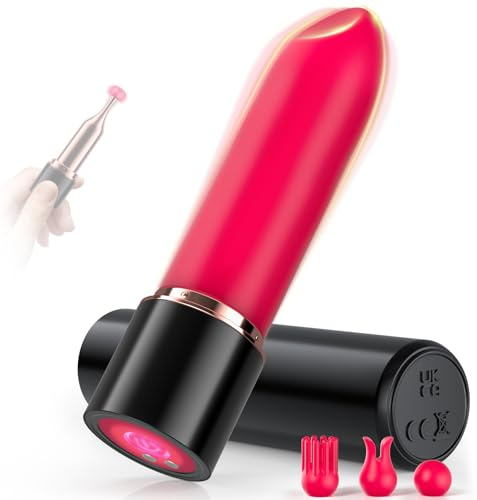 Mini Rabbit Vibrator Sets for Women with Four Silicone Heads,Sex Toys for Clitoral G-spot Stimulator Lipstick Vibrators for Woman with 10 Vibration Modes, Quiet Vibrators Adult Sex Toy for Couples