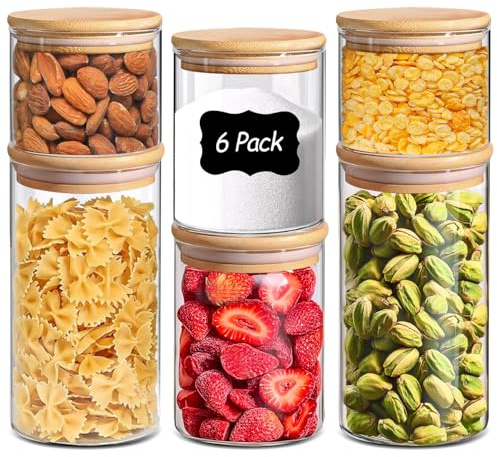 ComSaf Storage Jars,450 mlx2/750 mlx2/1200 mlx2 | Storage Jars, Flour, Sugar, Cereal, Baking Ingredients, Kitchen Shelf, Daily Storage Organization