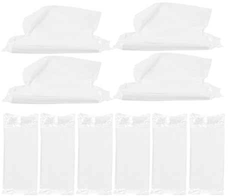 10 Stück Packung Auto Taschentuchbeutel Nachfüllpackungen aus Papier | Kompaktes Weißes, für Wageninnenraum und Sonnenblende, 30 Blatt Je Packung, Schlichtes Design