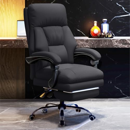 HDHNBA Office Chair with Leg Rest Executive Desk Chairs with Wheels High Back Computer Gaming Chairs Adjustable Reclining Ergonomic Work Chair for Home Office