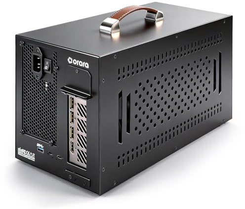 ORARA eGPU Enclosure Compatible with Thunderbolt 3/4/USB4 40Gbps eGPU Dock Station with 750WPSU, Compact External Graphics Card Enclosure Compatible with NVIDIA/AMD PCIe, PD 85W, Daisy Chain (Black)