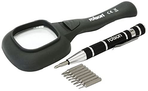 Rolson 36027 6 LED Magnifier & 9-in-1 Precision Screwdriver
