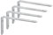 Sayayo Shelf Bracket Corner Brace Angle Bracket Shelf Support Wall Hanging 150mm*100mm, Stainless Steel Brushed Finished, 4 Pcs, EJ6207-4P