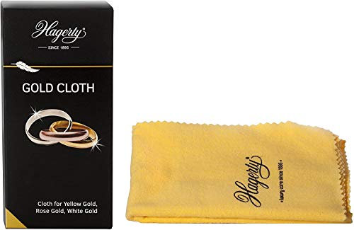 Hagerty Gold Cleaning Cloth 36 x 30 cm Impregnated Cotton Jewellery Cloth for a Renewed Shine Efficient Jewellery Polishing