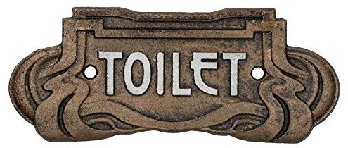 AB Tools Jugendstil wc Gusseisen Schild Plakette Tür Wand Café Pub Hotel Bar