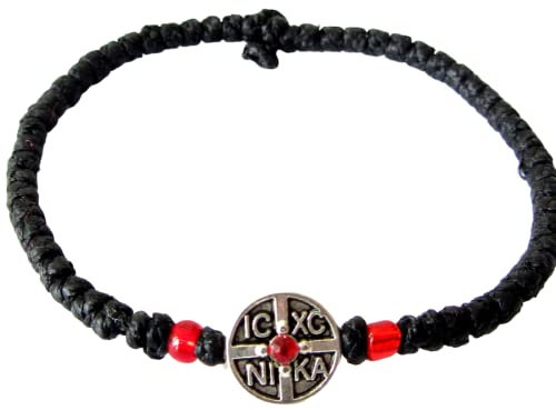 IconsGr Handmade Christian Orthodox Komboskoini Chotki Prayer Rope Bracelet ICXC NIKA