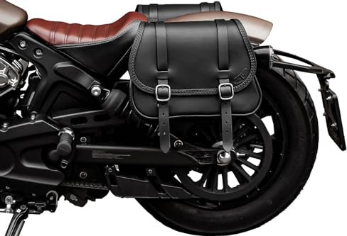 Cherokee Leder Satteltasche für die Indian Scout Bobber 2018-2022 Linke Seite Made in Italy Endscuoio
