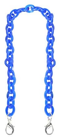 EXCEART Taschenkette Acryl Handtasche Griffe Acrylkette Ersatz Geldbörse Griff Schultergurt Ersatz Handtasche Dekoration Kette 60Cm (Blau) Taschenkette Acryl Blau