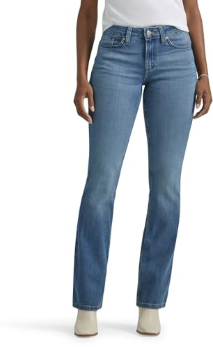 Lee Women's Legendary Mid Rise Bootcut Jean Heritage Fade 12 Short