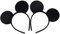 HENBRANDT 2 Pieces of Black Mouse Ears for Adults/Children Fancy Dress Costume Head Band Accessory Party Decoration Gift - Pack of 2 (BLACK)
