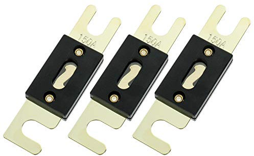 BOJACK 150 Amp 32 VDC ANL Flachsicherungen für Auto-Audio- und Videosystem (Packung mit 3 Stück)