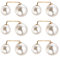 6st Knopfnägel Kragen Kette Clips Perlenkragen Kragenclips Für Oberhemden Perlschalnadel Pullover Schal Pin Kragenkettenclips Modebrosche Bund Weiß Ausschnitt Damen Legierung