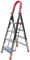 GJSN Outdoor Home Dual-Purpose-Tritthocker, 4-Stufen-Leiter Aus Edelstahl, Praktischer Handlauf-Treppenhocker, Tragbarer Fußhocker, Last 200 Kg