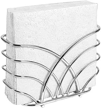 LEVIMETREE Serviettenhalter aus der Kollektion (8 x 23 x 5 cm) - Moderner Serviettenhalter aus Edelstahl in Silber für Tische und Küchentisch