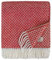 Linen & Cotton Warme Weiche Decke Wolldecke Wohndecke Kuscheldecke Sofia mit Fransen - 100% Reine Neuseeland Wolle, Rot (130 x 170 cm) Plaid Couch Sofa Bett Wohnzimmer Blanket Schurwolle Lammwolle