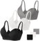 Soutien-Gorge D'Allaitement 3pcs Soutien-Gorge De Maternité Sans Fil Sans Fil Soutien-Gorge De Maternité à Col V Avec Extensions De Soutien-Gorge SuppléMentaires Allaitement Et Sommeil Pour Les Femmes