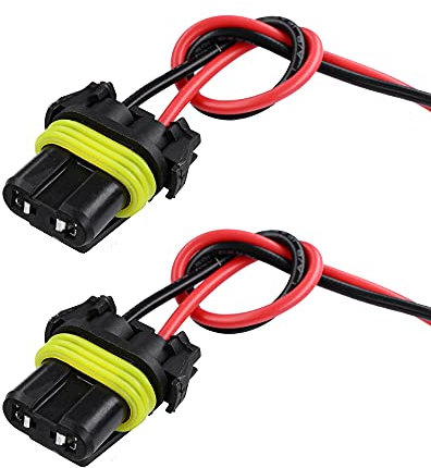 HUIQIAODS H11 H8 Keramik Kabelbaum Weiblicher Adapter Buchsenstecker für Nebelscheinwerfer Scheinwerfer (9006 9005 HB4 HB3)