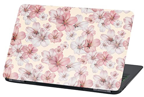 Laptop Folie Cover Abstrakt Klebefolie Notebook Aufkleber Schutzhülle selbstklebend Vinyl Skin Sticker (LP70 Kirschblüten, 13-14 Zoll)