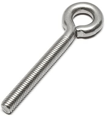 PRIOstahl Ösenschraube mit metrischem Gewinde Schraubhaken Augschraube - M10x70mm x 1 Stück Gewindeösen Oese Hakenschrauben Einschraubösen Ringschrauben Haken zum Schrauben aus Edelstahl V2A