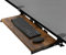 VIVO Clamp-on Computer Keyboard and Mouse Under Desk Mount Slider Tray, 27 (33 Including Clamps) x 11 inch Pull Out Platform Drawer, Rustic Vintage Brown Tray, Black Frame, MOUNT-KB05N