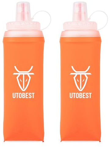 UTOBEST Soft Flask Running Water Bottle Collapsible Water Bottle for Trail Running Hydration Pack Hiking Cycling Climbing 500ML