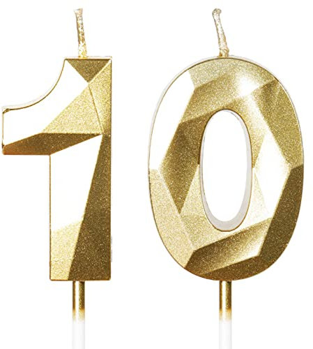 Yiran Geburtstagskerzen Zahlen 11, 5cm Gold Geburtstagskerzen, Kerzen Geburtstag, Geburtstag Kerzen, Tortendeko Geburtstag, Kuchendeko Geburtstag, Geburtstagskerzen für Geburtstagsdeko, Nummer 11