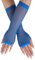 SamHeng Lange Netzhandschuhe, Königsblau fingerlose Armstulpen, Mesh-Kostüm Handschuhe, Kostüm-Punk-Accessoire für Frauen, Mädchen, Kinder, 80er-Jahre-Kostüm, Abendparty-Zubehör