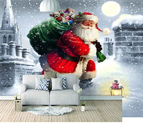 Papier Peint Photo 3D Père Noël Distribuant Des Cadeaux Papier Peint Salon Chambre Bureau Couloir Décoration Peintures Murales Décoration Murale Moderne - Affiches Murales Peel And Sti 140(L)x70(H)cm