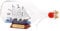 NAUTIMALL Black Pearl Caribbean Pirate Model Ship in a Bottle Glass Ornament Table top Nautical Home Decoration Mayflower USS Constitution USCG Eagle Gift for boy (Constitution 9)