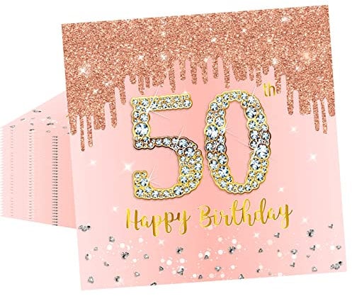 20 Stück Roségold Papier Party Servietten Tischdeko 50. Geburtstagsdeko Servietten Hochwertige Papierservietten für Frauen Geburtstag Party Deko Partyzubehör zum Thema Roségold