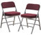 KAIHAOWIN Extra Dicke Gepolsterte Klappstühle 2er Set, Stuhl Klappbar mit Superweichem Kissen, Komfort Klappstuhl Metall für Wohnzimmer, Esszimmer und Büro Rot