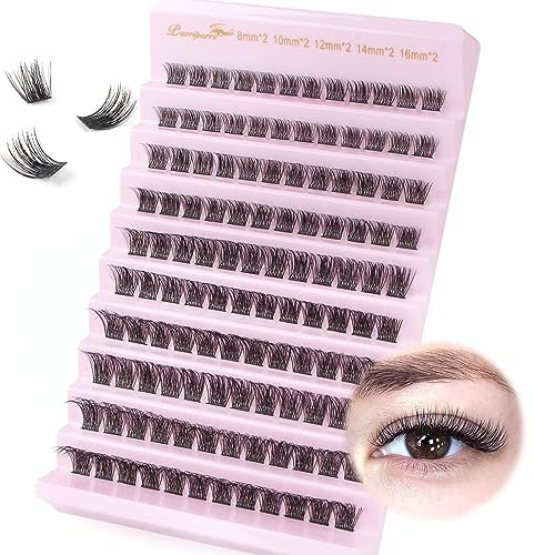 Parriparri Extension Cils Naturel Faux Cils Individuel Cluster Lashes 120PCS Faux Cils Bouquet DIY Faux Cils Volume Russe Extensions de Cils Professionnel (Mix 8-16mm)