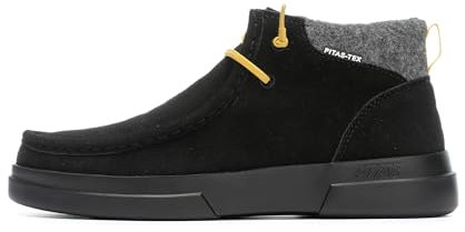 WALK IN PITAS | GARDA | Botas Mujer Casual | Botín Serraje | Bota Urbana de Caña Baja | Botas de Vestir | Botines Bajos Planos | Botín de Invierno | Calzado de PITAS | Negro 39