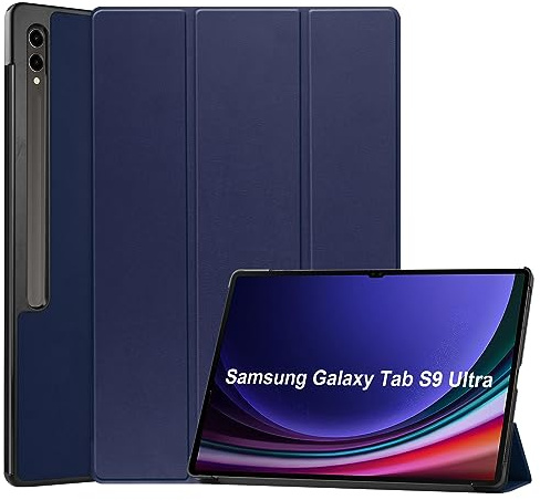 Lobwerk Schutzhülle für Samsung Tab Galaxy S9 Ultra SM-X910 SM-916B 14.6 Zoll Slim Case Etui mit Standfunktion und Auto Sleep/Wake Funktion