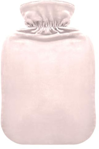 Misty Rose Wärmflasche mit weichem Bezug Bett Hand Füße Wärmer Winter Geschenk Wärmflasche für Fußbettwärmer Schmerzlinderung 1L
