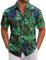 COOFANDY Hawaiian Shirts for Men Adult Short Sleeve Summer Printed Casual Mens Beach Shirts Regular Fit Men's Ugly Shirt Button Down with Pocket PAT8 M