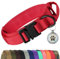 Joytale Collier Chien Tactique, Réglable Collier pour Chien avec poignée pour Chiens de Taille Grande Collier de Chien de 3,8 cm de Large Collier de Chien en Nylon, Rouge, L
