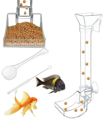 Kongou Shrimp Feeder Tube, Rohr Und Futter Schale Für Garnelenfutter, Transparentes Fischfütterungsrohr Kit Für Aquarium Fisch Tank Versorgung, Futterschalen Set Für Garnelen, Fische Und Schnecken