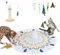 Lewondr Interactive Cat Toy for Indoor Cats, Motion Activated Electronic Automatic Cat Toy, Rechargeable Hide and Seek Cat Wand Toy with Chasing Feathers & 3 Modes, Blue Printed