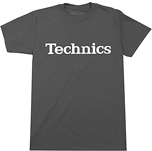 HUODE Technics Logo T Shirts DJ 1200 Turntable Mic Oversized t Shirt L