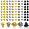 TOAOB 100pcs Fermoirs Papillon Pins Sécurisé en Laiton Broches Attaches Pin Backs Verrouillage en Plastique 3 Styles 3 Couleurs en Noir Argent Or pour Fournitures de Vêtements Fabrication Bijoux