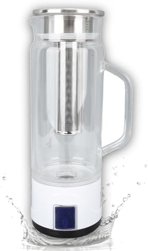 Yunir Hydrogen Water Kettle, 1000ml Hydrogen-Rich Water Bottle Generator, Electrolysis Machine with Tea Infuser, Detachable Touch Switch, Reduces Oxidative Stress