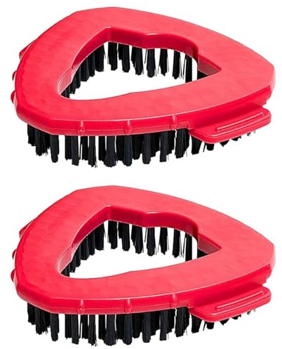 FAHOI Triangle Floor Scrubber Heads Mop Replacements Head Base Compatible with O-Cedar Mop, Microfiber Hard Bristle Cleaning Brush for Kitchen Bathroom Hard Floor (2PCS)